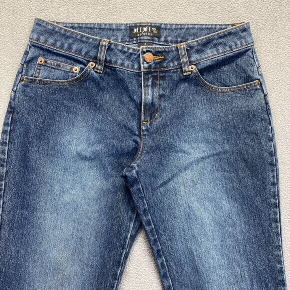 Mixit Womens Denim Blue Jeans Size 6 Cotton Blend Medium Wash Stretch - Picture 11 of 11